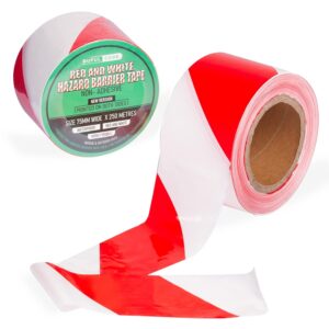 Red and White Non-Adhesive Barrier Tape